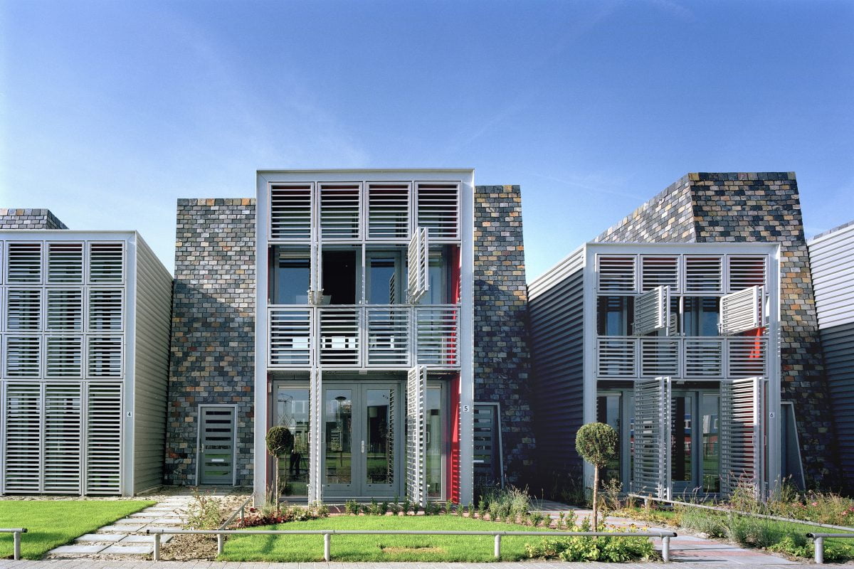 Marlies Rohmer Almere Het wilde wonen, aluminium, eengezinswiningen, sculpturele lamellen vide CPO