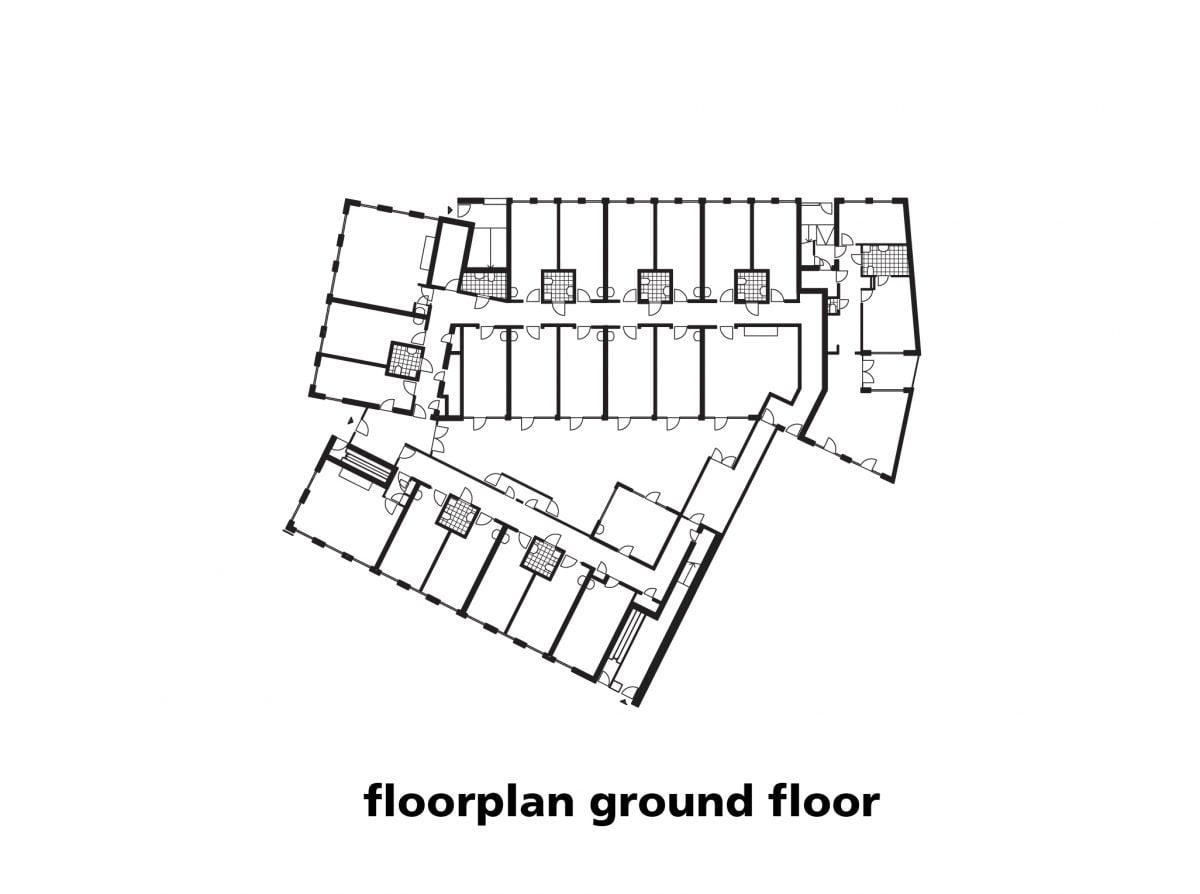 Marlies Rohmer, Keizersstraat, Nieuwmarktbuurt, Amsterdam, Woningbouw, politiebureau, zorg, metselwerk, sculpturaal, plein, groen, binnentuin, sport