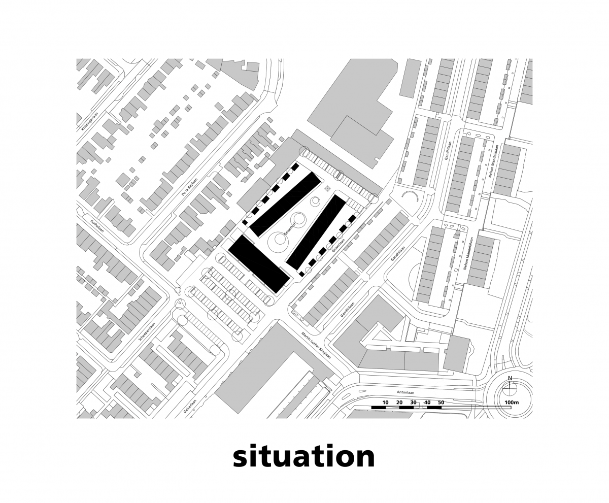 Marlies Rohmer, Zeist, Geiserhof, stadsvernieuwing, stedelijke vernieuwing, woningbouw, hof, plein, pergola, monument de Naald